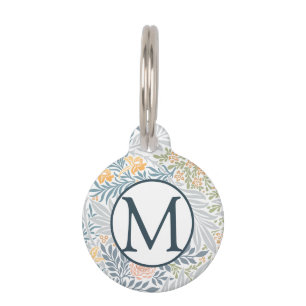 Elegant Palm Tropical Floral pattern design Pet Tag