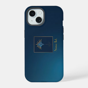 Élégant Palmier de Minuit Monogrammé Navy
