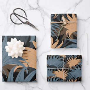 Élégant Palmier gris-Beige Feuille Foliage Exotiqu