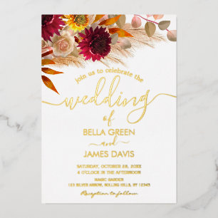 Elegant Pampas Grass Photo Wedding Party 