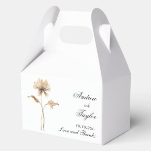 Elegant Pampas Grass Wedding Favor Box