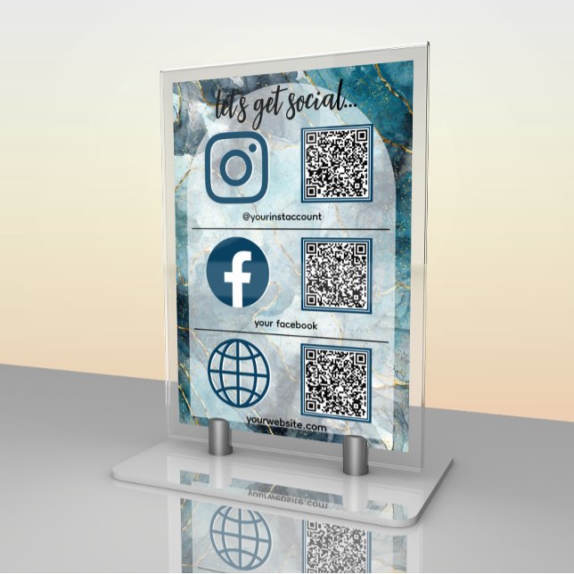 Élégant panneau de médias sociaux avec carte de ta (Créateur téléchargé)