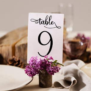 Élégant panneau noir Numéro de table 3,5 x 5 T