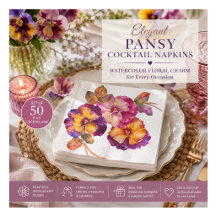 Elegant Pansy Paper Napkins for Garden Parties