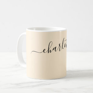 Elegant Papaya Whip Colour Modern Name Personalize Coffee Mug