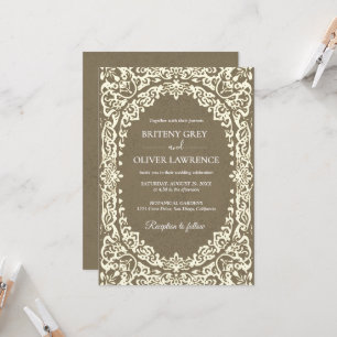Elegant Papel Picado Mexican sage green Wedding Invitation