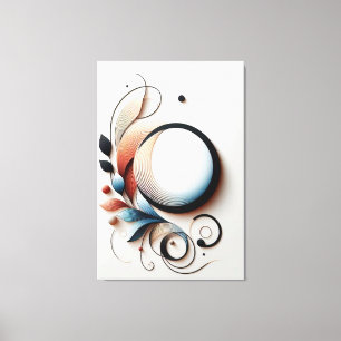 Elegant Paper Quilling Artwork Canvas Print
