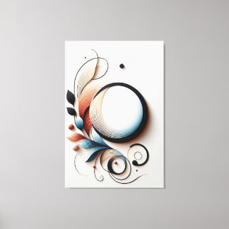 Elegant Paper Quilling Artwork Canvas Print