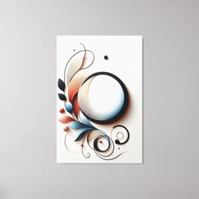Elegant Paper Quilling Artwork Canvas Print (Front)
