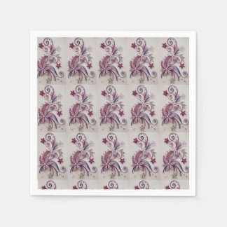 Elegant Paper Quilling Floral Design Napkin