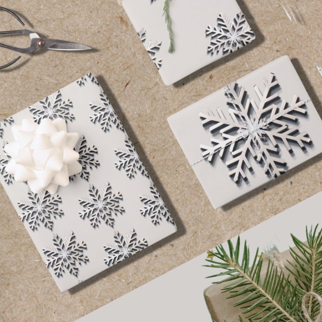 Élégant papier d'enveloppement de flocon de neige (Créateur téléchargé)