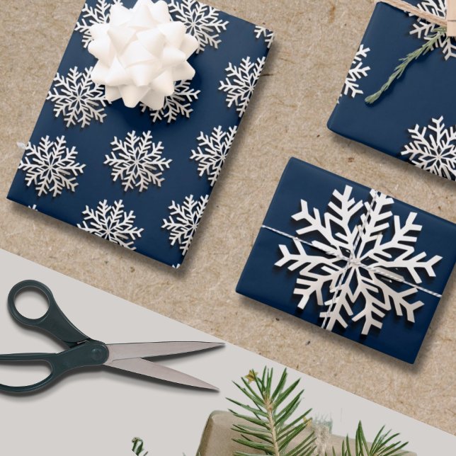Élégant papier d'enveloppement de flocon de neige  (Créateur téléchargé)