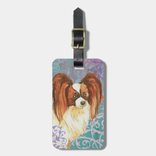 Elegant Papillon Luggage Tag