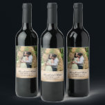 Elegant Parchment Paper Template Wedding Wine Label<br><div class="desc">Create your own elegant template wine labels by adding your own photo and personalized text. The luxurious, parchment paper design features art by Raphaela Wilson, and beautifully compliments vineyard weddings and other special occasions celebrated at a winery, such as a bridal shower, birthday party, milestone anniversary, or other events come...</div>