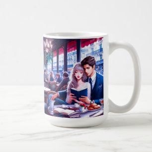 Elegant Parisian Cafe Date: A Romantic Escape Coffee Mug