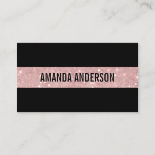 Élégant Parties scintillant rose Carte de visite