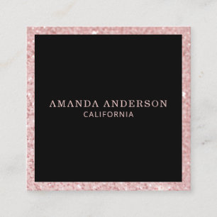 Élégant Parties scintillant rose Carte de visite