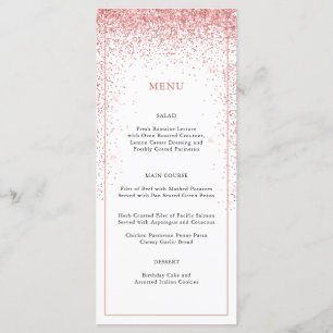 Élégant Parties scintillant rose menu Occasion spé