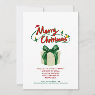 elegant party holiday christmas invitations