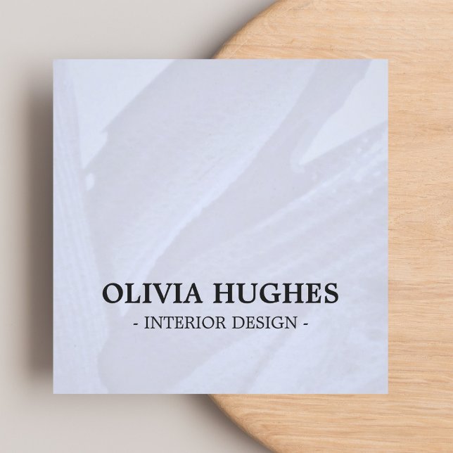 Elegant Pastel Abstract Interior Designer Square Business Card (Creator Uploaded)