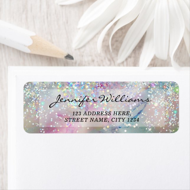 Elegant Pastel Alcohol Ink Holographic Glitter (Insitu)