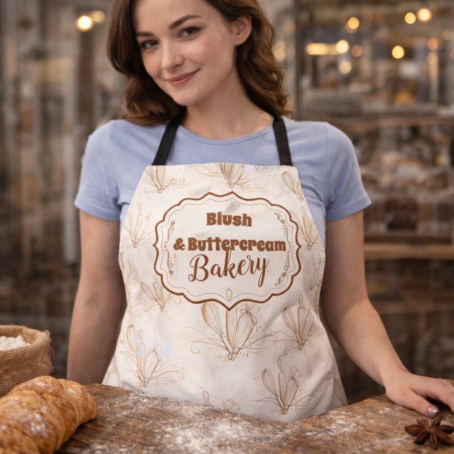Elegant Pastel Bakery Branding Apron (Creator Uploaded)