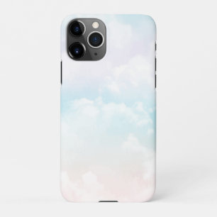 Elegant pastel blue and pink heavenly clouds iPhone 11Pro case