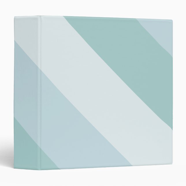 Elegant Pastel Blue Colours Striped Template Binder (Front/Spine)
