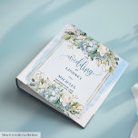 Elegant Pastel Blue Eucalyptus and Gold Wedding  Binder<br><div class="desc">✅ For matching items search 210W in my collections ✅ Keep your wedding memories beautifully organized with this elegant watercolor wedding binder, featuring dusty blue flowers, lush eucalyptus greenery, and a shimmering gold glitter frame. Designed with romance and sophistication in mind, this piece is perfect as a wedding planner, keepsake...</div>