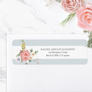 Elégant Pastel Boho Aquarelle Floral