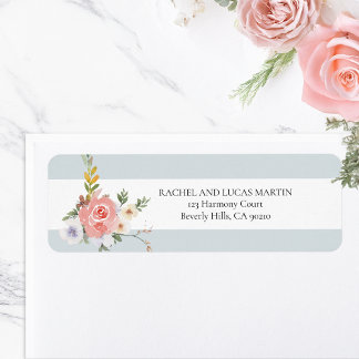 Elégant Pastel Boho Aquarelle Floral