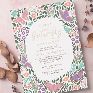 Elegant Pastel Butterfly Garden Baby Shower