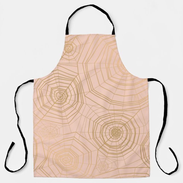 Elegant pastel colour with spider web seamless pat apron (Front)