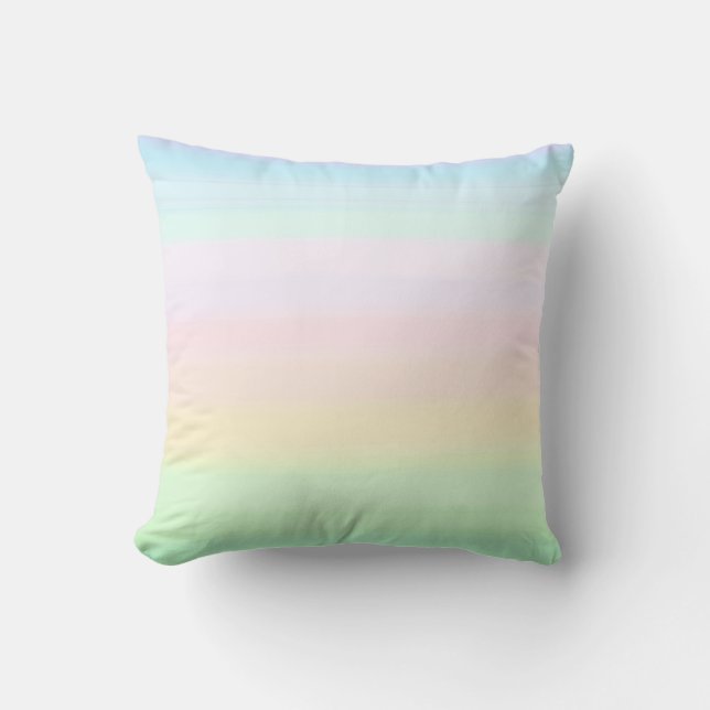 Elegant Pastel Colours Gradient Throw Pillow (Front)