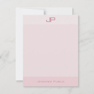 Elegant Pastel Colours Monogram Simple Modern Card