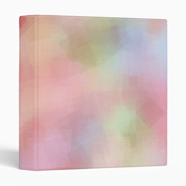 Elegant Pastel Colours Red Pink Yellow Blue Purple Binder (Front/Spine)