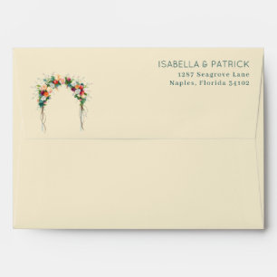 Elegant Pastel Floral Arch Envelope