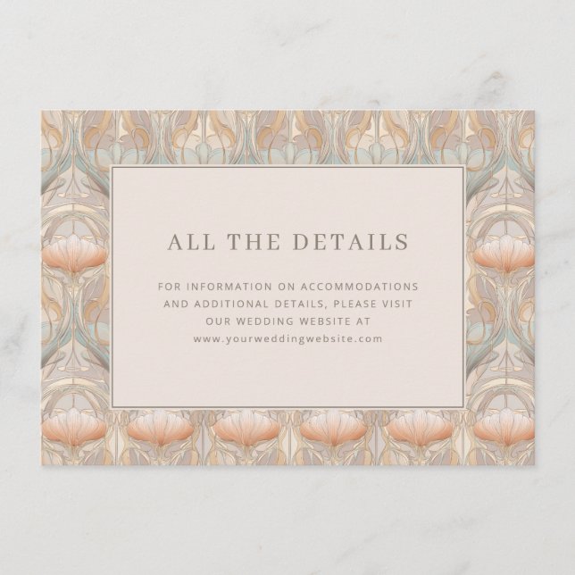 Elegant Pastel Floral Enclosure Card (Front)