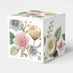 Elegant Pastel Floral Favour Box" Favor Box