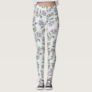 Élégant Pastel Floral Leggings