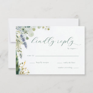 Elegant Pastel Floral RSVP Card