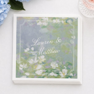 Elegant Pastel Floral Wedding Napkins