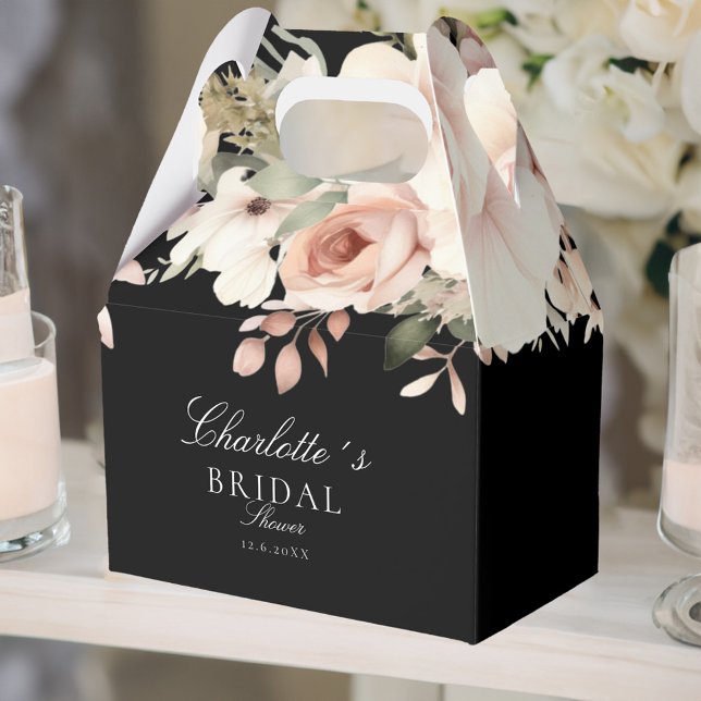 Elegant pastel flower bouquet Bridal Shower     Favor Box (Elegant pastel flower bouquet Bridal Shower Favor Boxes)