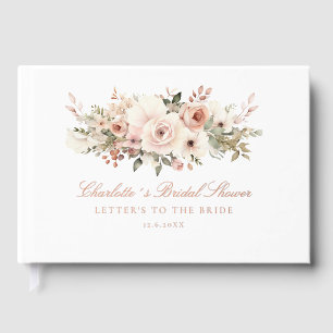 Elegant pastel flower bouquet Bridal Shower Guest Book