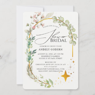  Elegant Pastel Flower Bridal Shower Invitation