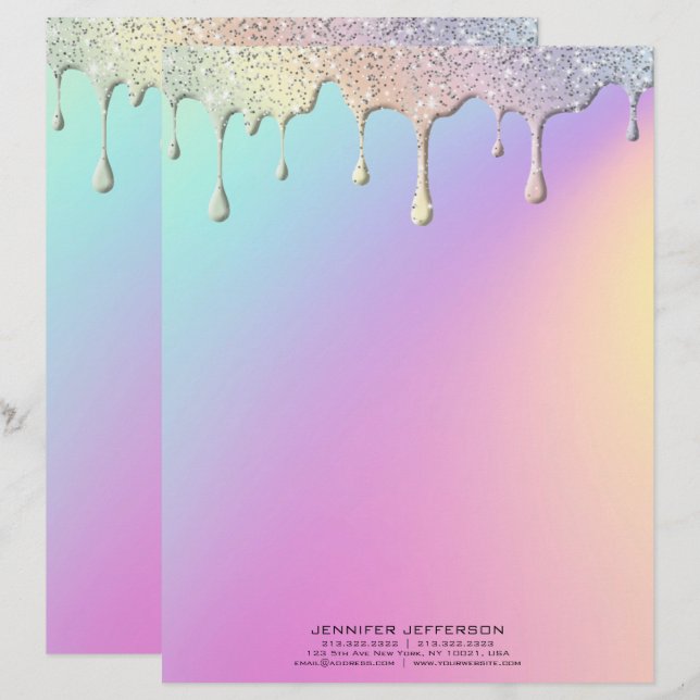 Elegant pastel letterhead (Front/Back)
