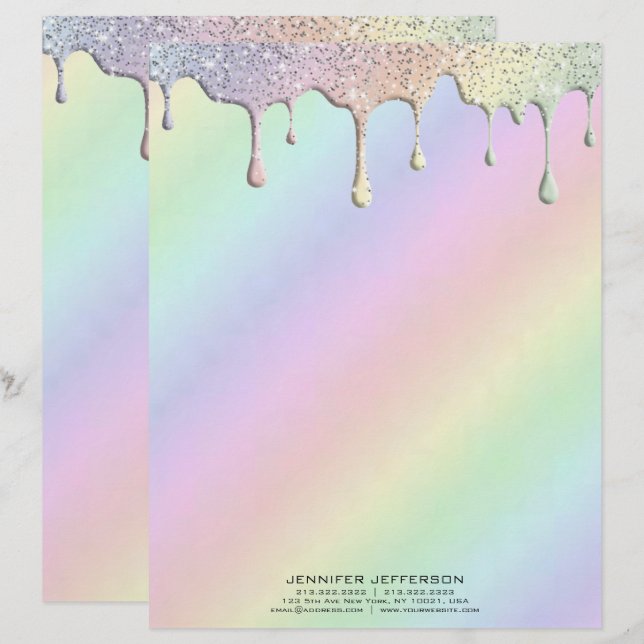 Elegant pastel letterhead (Front/Back)