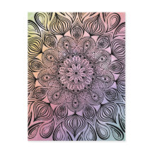   Elegant Pastel Mandala Trippy Psychedelic Hippie