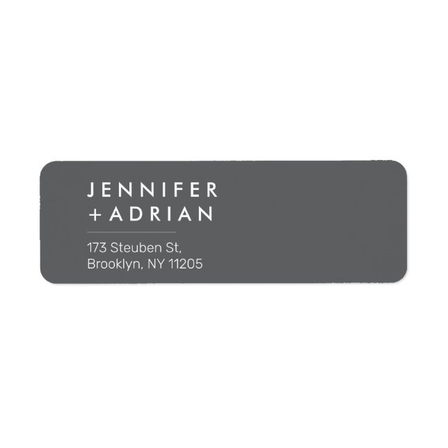 Elegant Pastel Minimal ﻿Modern Return Addre Label (Front)