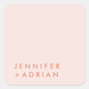 Elegant Pastel Minimal  Modern  Square Sticker